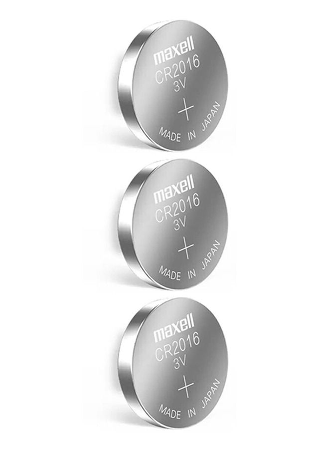 Maxell CR2016 Coin Type 3V Lithium Battery Pack of 3 - Image 1