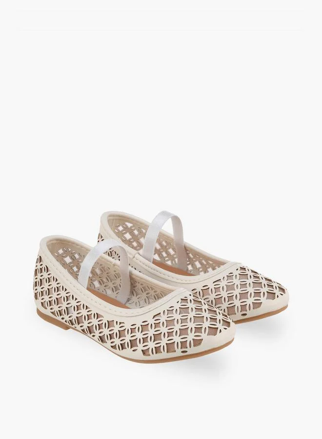 Flora Bella Girls Laser Cut Ballerina Shoes