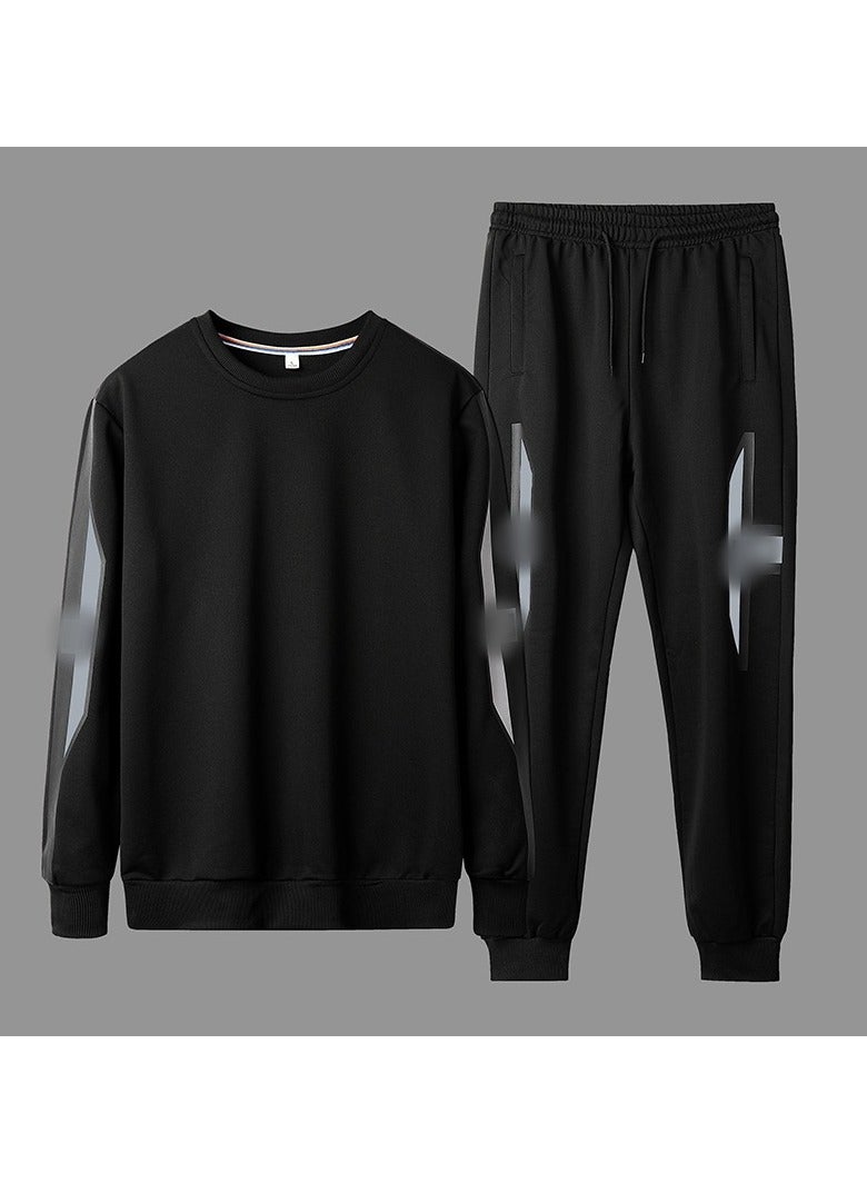 KUYING New Casual Round Neck Sweatshirt Paired With Long Pants Two-piece Set  - Image 1