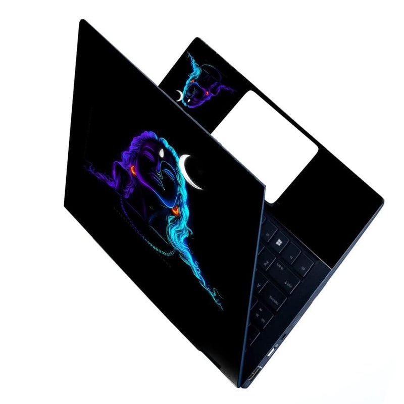 BAEYE Full Laptop Skin Stickers HD Quality Sticker for Laptops Upto 15.6" (Dustproof|Waterproof|Scratchproof|Reusable) - BE ADIYOGI FL - Image 1