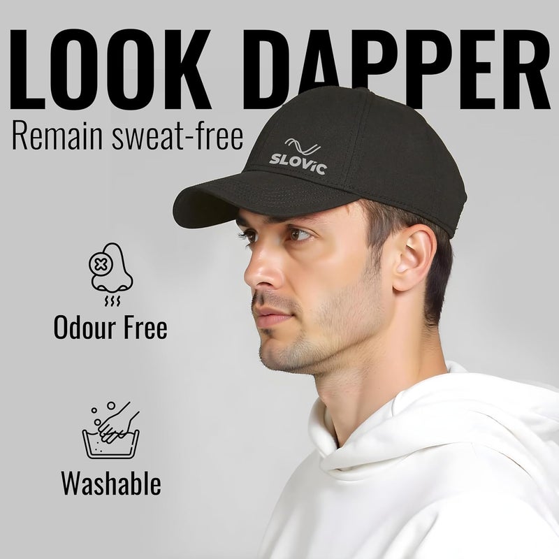 SLOVIC Cap for Men Stylish | Unisex Cap with Adjutsable Straps | Summer Caps for Men & All Sports - Cricket, Football | Comfortable fit Baseball Caps for Mens & Boys | Free Size - Image 4