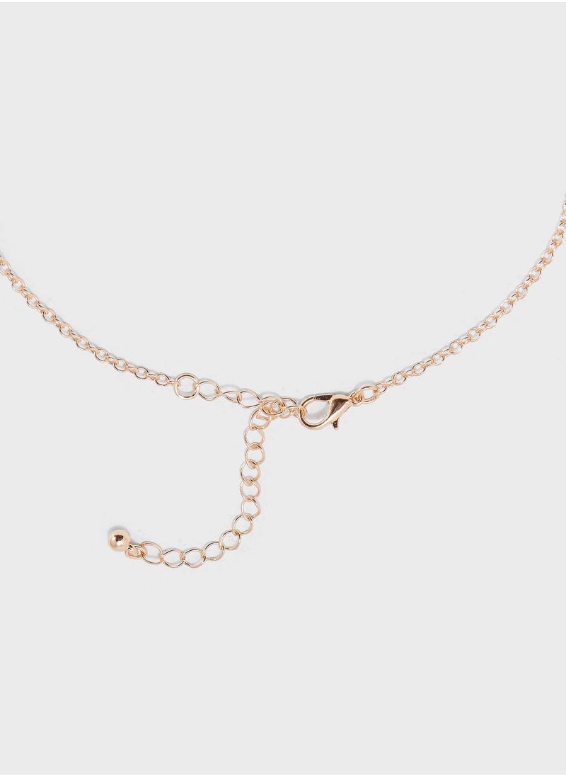ELLA - Multi Coloured Jewel Details Necklace - Image 1