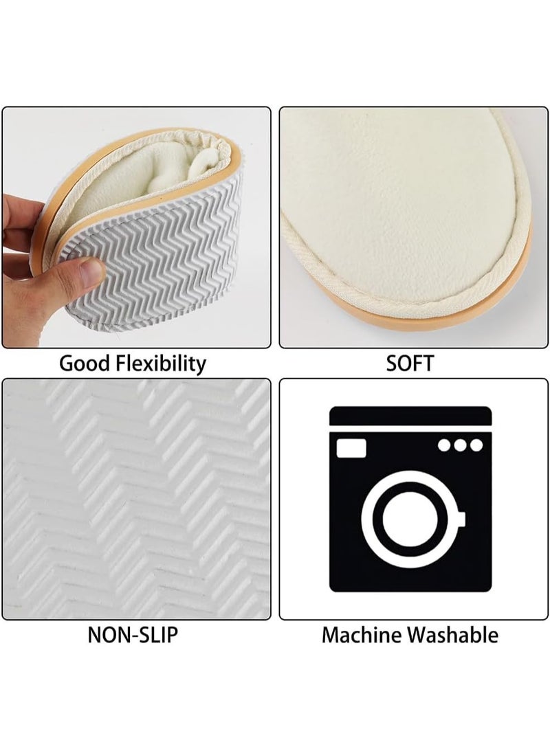 KOWVOWZ 2 Pairs Spa Slippers Washable & Reusable Disposable Slippers for Guest House Slipper Non Slip Closed Toe Indoor Slippers for Women Men Bedroom Hotel Travel,Wedding, Large Wide - Image 5