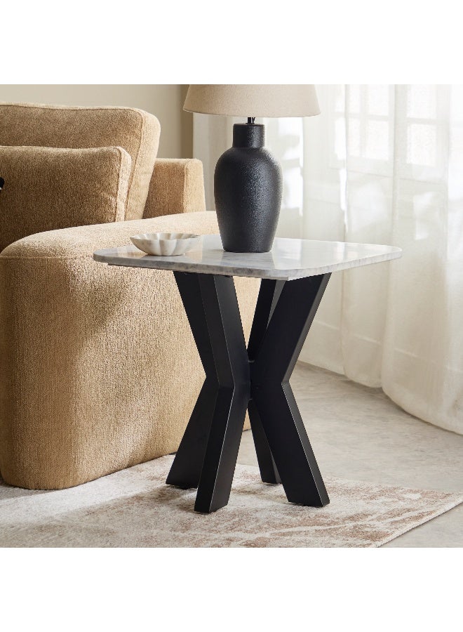 Home Box Paul Genuine Marble Top End Table - Image 1