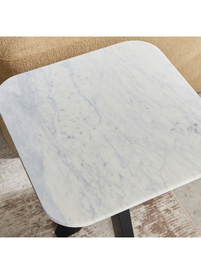 Home Box Paul Genuine Marble Top End Table - Image 3
