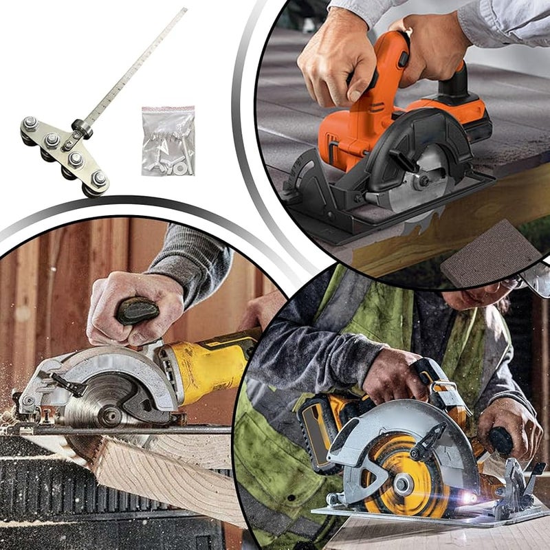 Circular Saw Cutting Guide With 60cm Adjustable Rail And Four Bearings Precision Woodworking Tool - Image 5