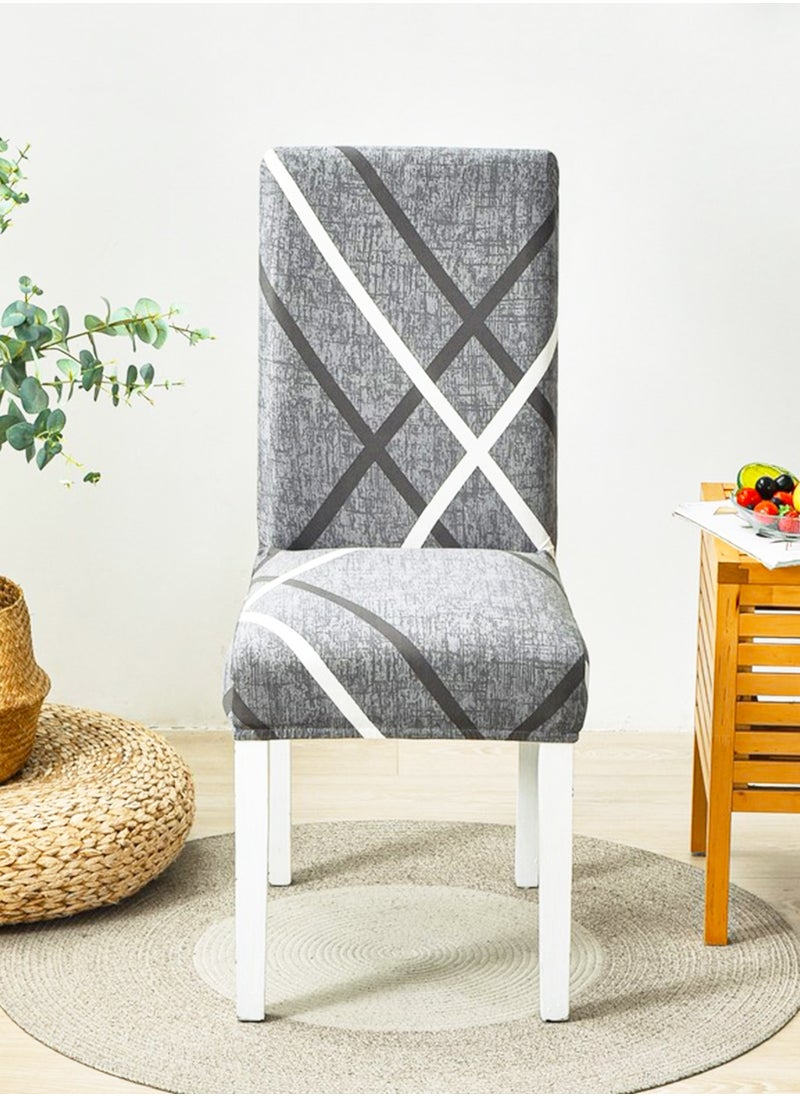 Sharpdo Geometric print Chair Cover High Back Stretchable 1 piece Set Suitable For Home Decoration Restaurants Hotels  - Image 1