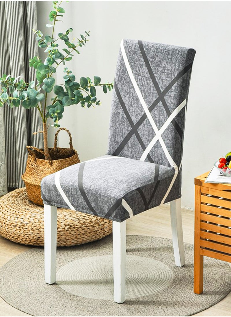 Sharpdo Geometric print Chair Cover High Back Stretchable 1 piece Set Suitable For Home Decoration Restaurants Hotels  - Image 2