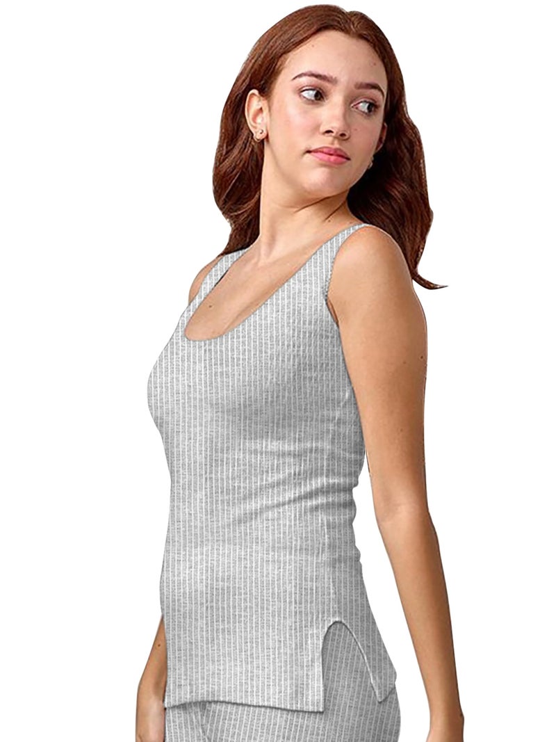 HAP Women's Thermal Sleeveless Top, Light Grey_Winter Wear Inners, Size (2XL) - Image 5