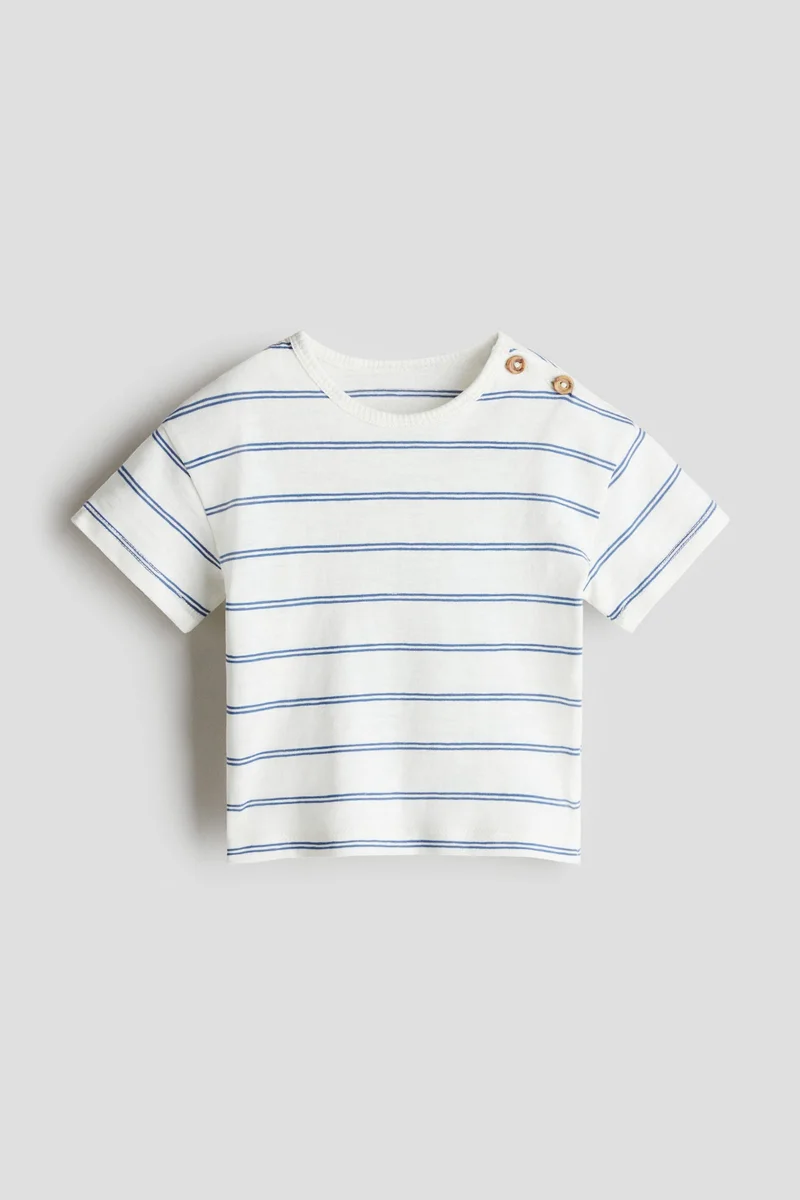 اتش اند ام Button-detail cotton top