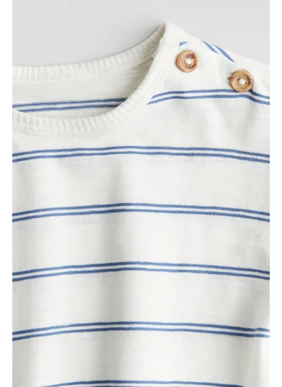 اتش اند ام Button-detail cotton top