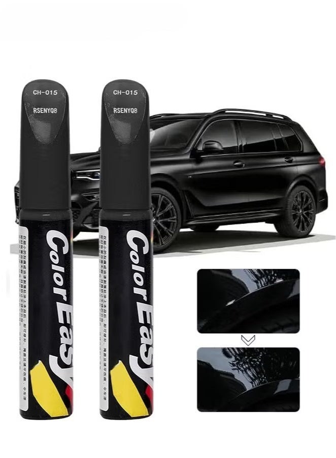 Generic 2 Pcs Touch Up Paint for Cars, Black Car Paint Scratch Repair Pen, Car Fill Paint Pen, Scratch Remover, Quick & Easy Solution to Repair Minor Automotive Scratches, 0.8 fl oz (Black) - Image 1