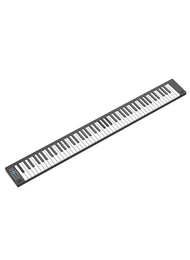 Generic - 88 Keys Keyboard Piano Portable Digital Piano with LCD Display Built-in Speakers Rechargeable Battery BT Connectivity - Image 1