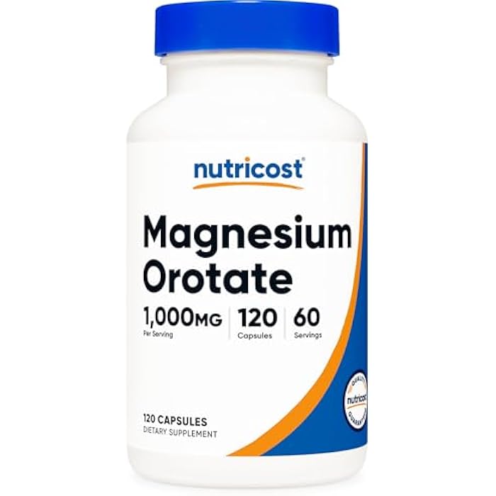 Nutricost Magnesium Orotate Capsules 1000mg, 120 Caps - 60 Servings, 500mg Per Capsule, Non-GMO, Gluten Free - Image 1