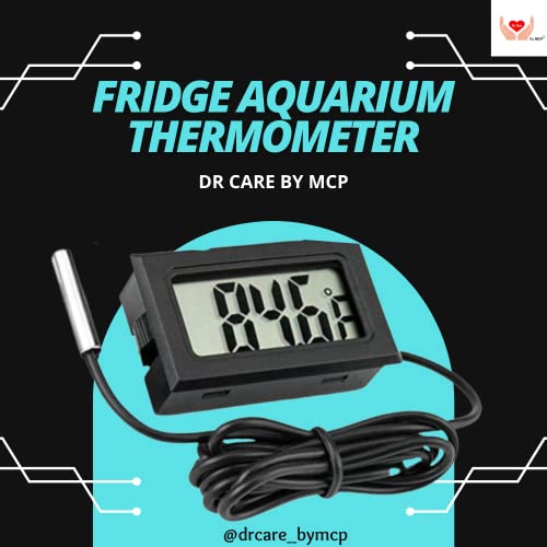 Dr. Care Fridge Aquarium Digital Thermometer with 1 Meter Sensor Cable for Fride and Aquirium (Black) - Image 2