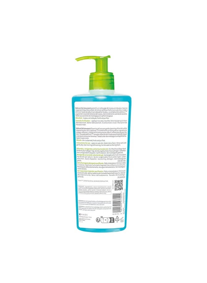 Bioderma Sebium Gel Moussant Purifying Foaming Blue 500ml  - Image 3