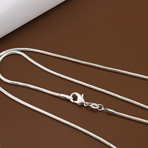 Cutesmile Fashion Jewelry 925 Sterling Silver Italian 1mm/2mm/3mm Snake Chain Crafted Necklace (20Inches, 2MM) - Image 4