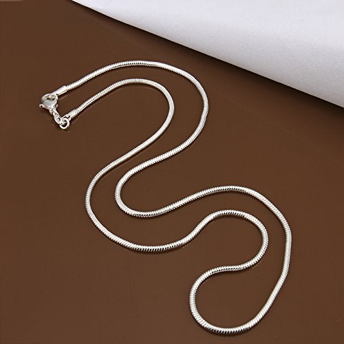 Cutesmile Fashion Jewelry 925 Sterling Silver Italian 1mm/2mm/3mm Snake Chain Crafted Necklace (20Inches, 2MM) - Image 5