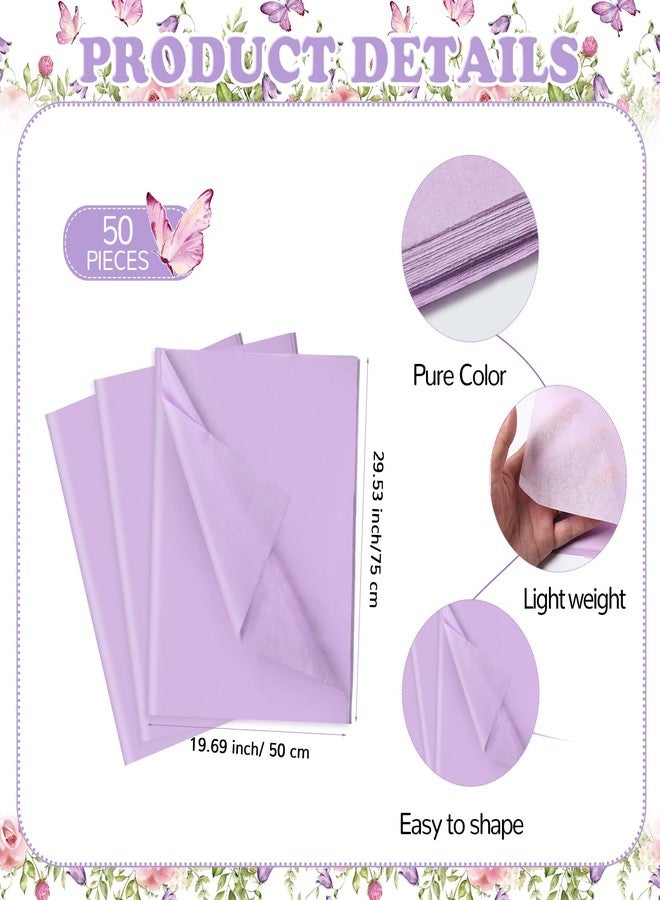Engrowtic 50 Set Butterfly Baby Shower Party Gift Bags a Little Butterfly Is on Her Way Party Favors Purple Pink Floral Gift Bags with Handles for 50 Guests for Baby Shower Birthday Decorations - Image 3