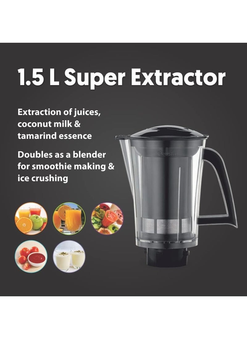 ماركة غير محددة Preethi Steel Supreme MG-208 750-Watt Mixer Grinder (Silver/Black)  - Image 4