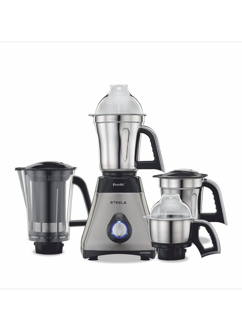 ماركة غير محددة Preethi Steel Supreme MG-208 750-Watt Mixer Grinder (Silver/Black)  - Image 1