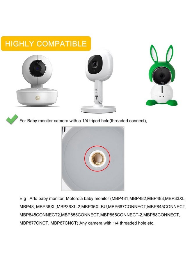 iTODOS iTODOS Baby Monitor Mount Compatible with Nanit Pro Smart Baby Monitor & Flex Stand,Arlo,Versatile Twist Mount Without Tools or Wall Damage,Travel Baby Monitor Accessory-Gray  - Image 1