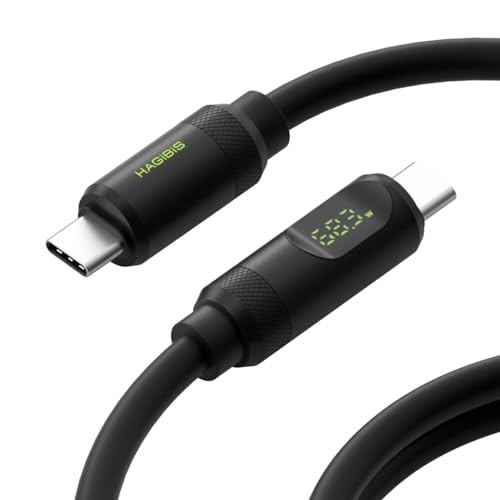 Hagibis USB 4 Cable LED Display USB C 240W Fast Charging Cable with 8K60Hz 40Gbps Data Transfer Thunderbolt 43 Video Cord for iPhone 17 16 15 Pro Max iPad MacBook Pro Air - Image 1