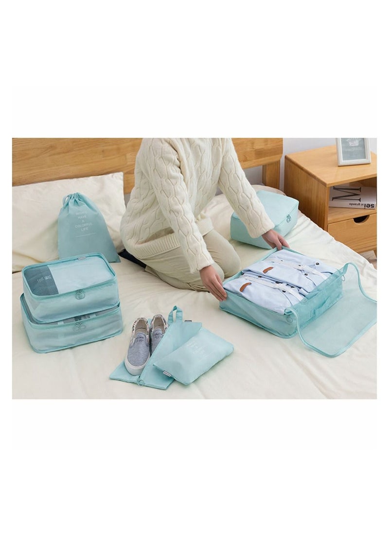 MissTiara - 7 Piece Folding Travel Organizer Set Pink - Image 1