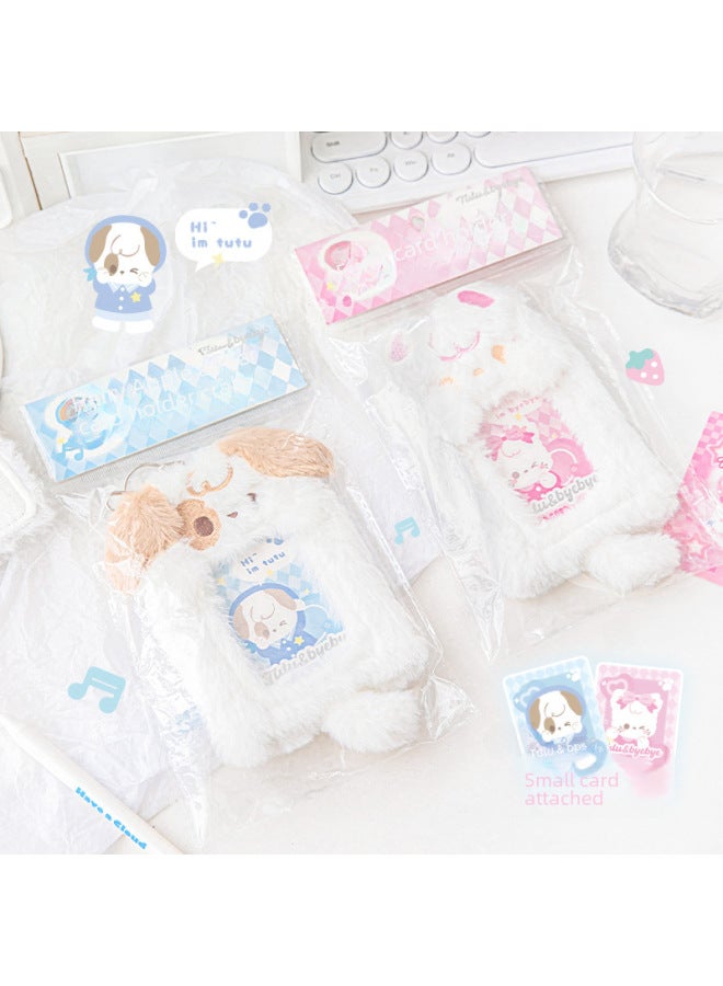 Planwith Rosyposy Soft Set Cute Plush Card Cover Girl's Meal Card Bus Storage Cover Love Bean Small Card Protective Cover - Image 4