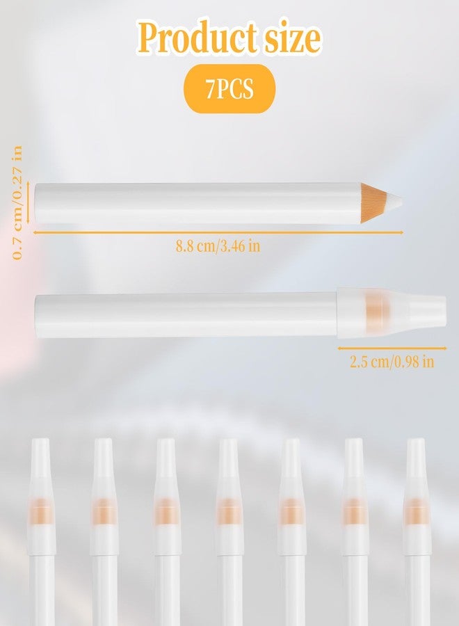 Pretwad 7 PCS Sewing Pencils for Fabric - Washable White Fabric Marking Pencils with Tip Caps, Ideal for Tailors, Quilting, Dressmaker & DIY Crafts (8.75cm) - Image 2