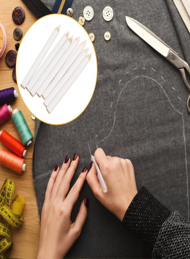 Pretwad 7 PCS Sewing Pencils for Fabric - Washable White Fabric Marking Pencils with Tip Caps, Ideal for Tailors, Quilting, Dressmaker & DIY Crafts (8.75cm) - Image 5