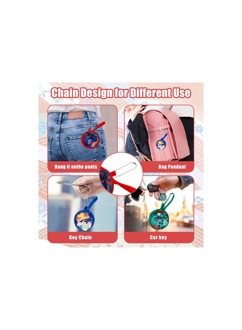 SYOSI مراوح يابانية قابلة للطي على شكل دائري، مراوح يد قابلة للطي بأسلوب ياباني للسيدات، مراوح محمولة قابلة للطي لصيف  للزينة في المهرجانات حفلات عيد الميلاد الزفاف ديكور المنزل (طقم من 3) - Image 3