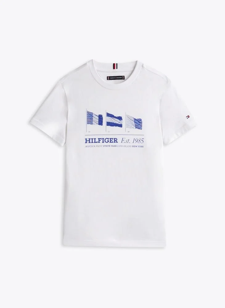 تومي هيلفيغر Kids Waving Flag Regular T-Shirt