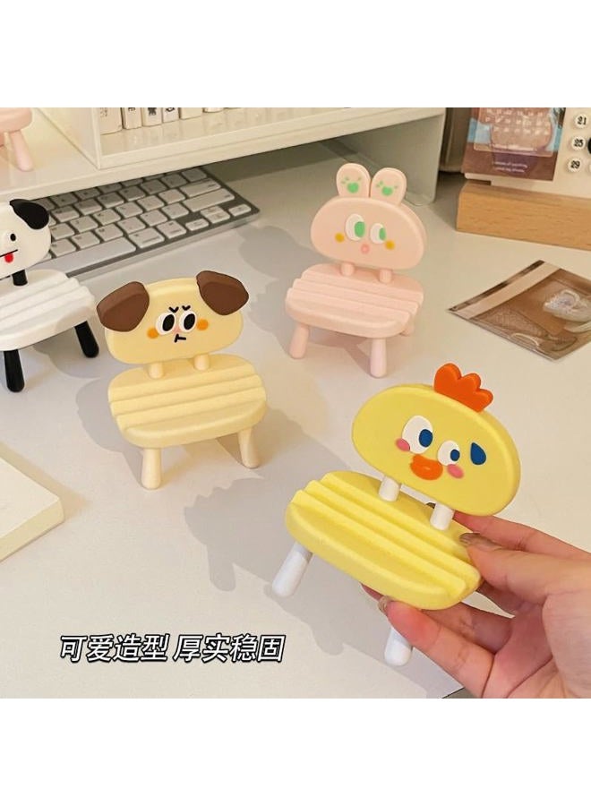 BONICI Super Cute Funny Face Animal Chair Cell Phone Stand, Adjustable Mobile Phone Support‌ Holder‌ Cellphone Mount‌ for Desk, Compatible with Phone 17 16 15 14 13, Smartphone, Pad, Tablet -Black Cat - Image 4