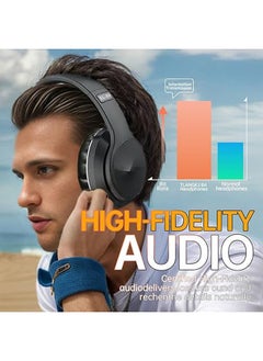 General Wireless bluetooth headphones, foldable over-ear headphones with microphone, noise cancelling headphones for mobile phones, PCs, classrooms, home, office, travel  - Image 4