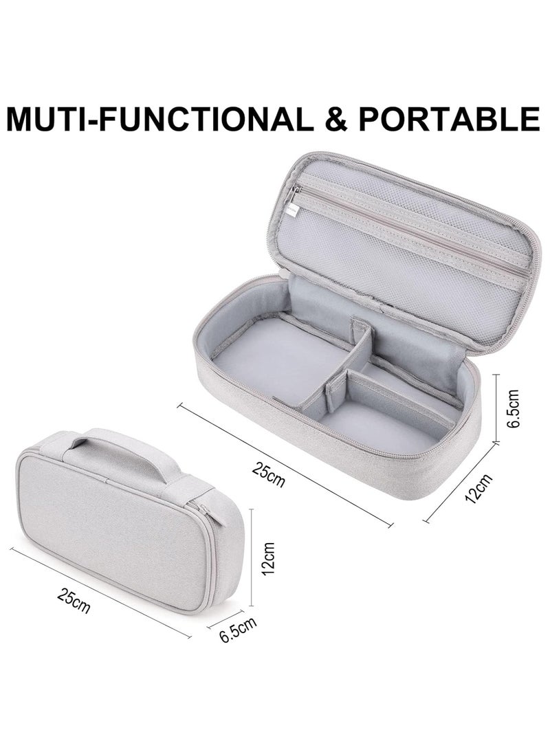 عام حقيبة تنظيم ملحقات إلكترونية محمولة، حقيبة تخزين لأجهزة السفر، منظم كابلات، تناسب الشواحن وكابلات USB وبطاقات الذاكرة SD وسماعات الأذن ومحركات الأقراص الصلبة والفلاش وبنوك الطاقة، الحجم M. - Image 3