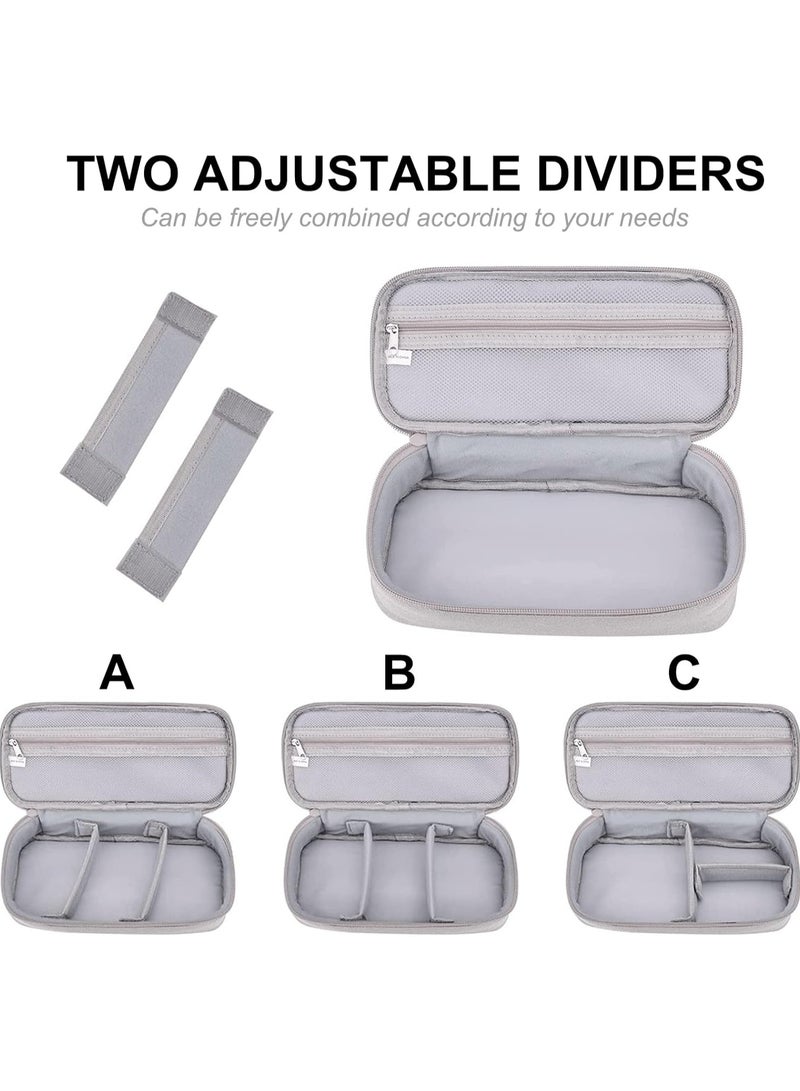 عام حقيبة تنظيم ملحقات إلكترونية محمولة، حقيبة تخزين لأجهزة السفر، منظم كابلات، تناسب الشواحن وكابلات USB وبطاقات الذاكرة SD وسماعات الأذن ومحركات الأقراص الصلبة والفلاش وبنوك الطاقة، الحجم M. - Image 4