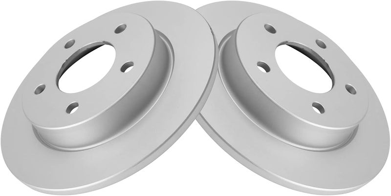 TRQ Rear Brake Rotors Set Solid Premium G-Coated Compatible with 2004-2013 Mazda 3 - Image 3