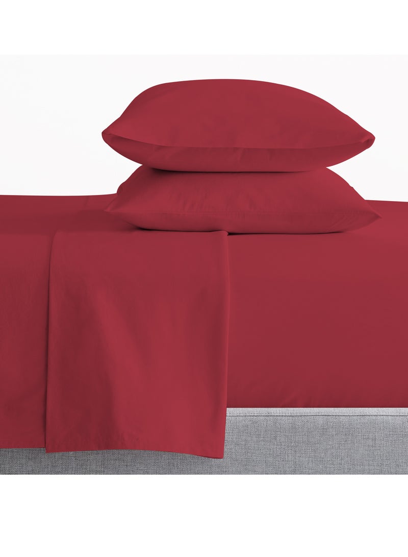 PARRY LIFE Microfiber Single Flat Sheet - 90GSM | Machine Washable, Breathable Fabric | Elastic Corners, Wrinkle & Fade Resistant | 160x240 cm  - Image 1