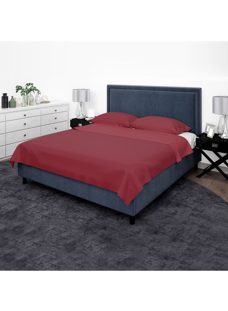 PARRY LIFE Microfiber Single Flat Sheet - 90GSM | Machine Washable, Breathable Fabric | Elastic Corners, Wrinkle & Fade Resistant | 160x240 cm  - Image 2