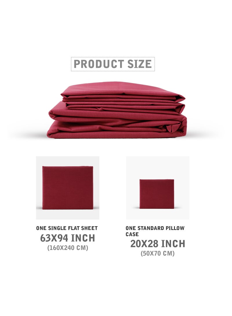 PARRY LIFE Microfiber Single Flat Sheet - 90GSM | Machine Washable, Breathable Fabric | Elastic Corners, Wrinkle & Fade Resistant | 160x240 cm  - Image 3