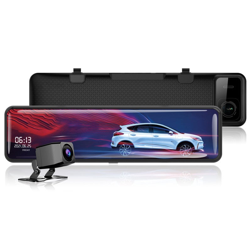 Car Dvr: 11 Inch Ips Touch Screen - 1080P Full Hd 170° Wide Angle Rearview Mirror Driving Recorder For Vehicle Parking And Daily Driving - Image 1