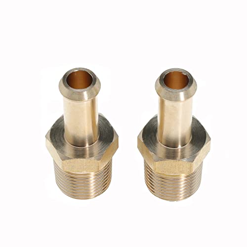 TUELETFU Fuel Hose Fitting Adapter Replaces 65380 Fuel Line Fittings for Holley 12-289-11 and 350 SBC Fuel Pump for Holley 12-803 Bypass Pressure Regulator for Ford Mustang 289 3/8 Inch NPT to 3/8 Inch Barb - Image 4