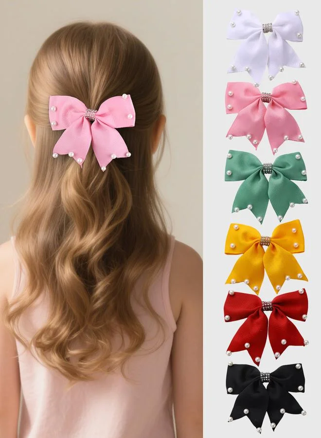 تايك تو طقم من 6 مشابك شعر مزينة بربطة ولؤلؤ