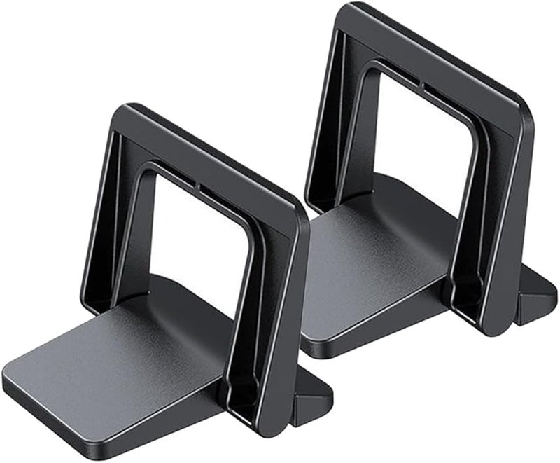 Portable Ergonomic Laptop Stand 2pcs Black Anti Slip Cooling Riser for Home Office - Image 1