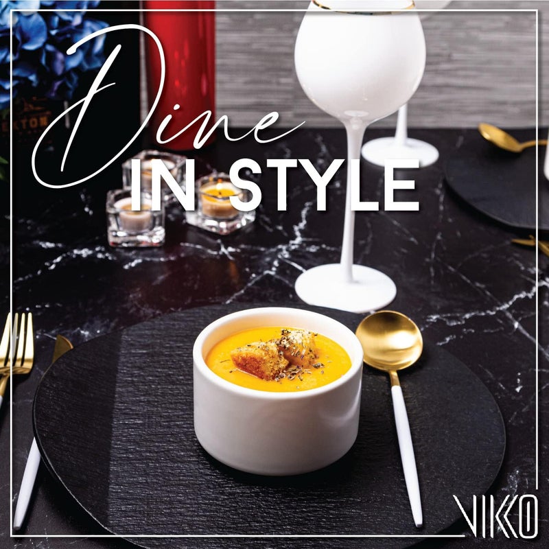 Vikko Modern Soup Bowls Set of 6 Matte White Porcelain Bowls Stackable 14 oz Elegant Restaurant Style Soup Bowl Set Microwave and Dishwasher Safe - Image 5