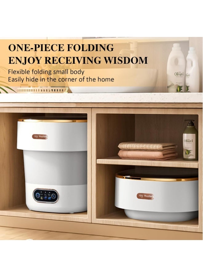 XVersion 13L Mini Portable Washing Machine with Spin Dryer – Foldable Washer for Baby Clothes, Underwear, Socks | Compact Laundry for Apartment, Travel, RV, Home - Image 4
