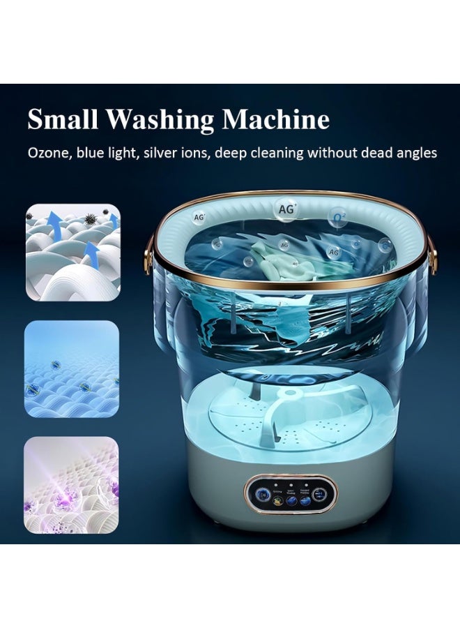 XVersion 13L Mini Portable Washing Machine with Spin Dryer – Foldable Washer for Baby Clothes, Underwear, Socks | Compact Laundry for Apartment, Travel, RV, Home - Image 2
