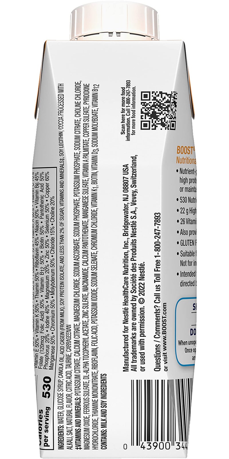 Boost Very High Calorie Nutritional Drink Very Vanilla, Made with Natural Chocolate Flavor & No Artificial Flavors, Colors & Sweeteners, 8 FL OZ (Pack of 6) - Image 5