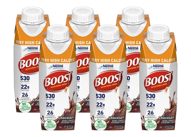 Boost Very High Calorie Nutritional Drink Very Vanilla, Made with Natural Chocolate Flavor & No Artificial Flavors, Colors & Sweeteners, 8 FL OZ (Pack of 6) - Image 1